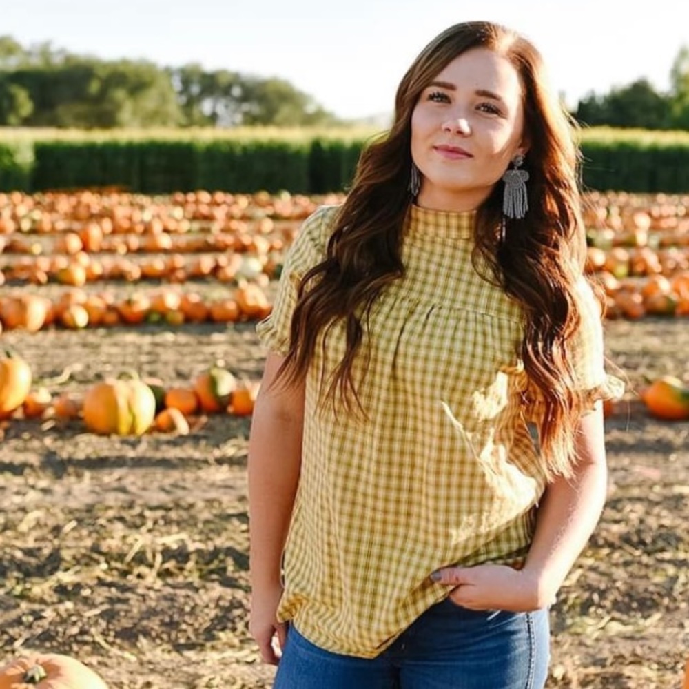 New Polagram High Collar Mustard Top S
